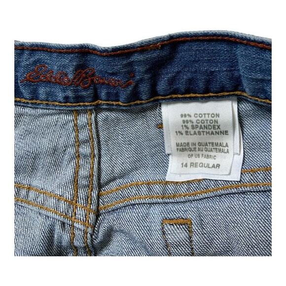 Eddie Bauer Jeans Women's Size 14 Regular Straight Leg Stretch Medium Wash Denim - Picture 8 of 9